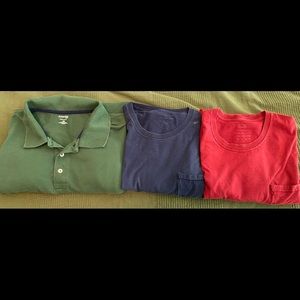 3XL/3XLT MEN’S SHIRTS BUNDLE- St. John’s Bay green polo & Fruit of the Loom tees